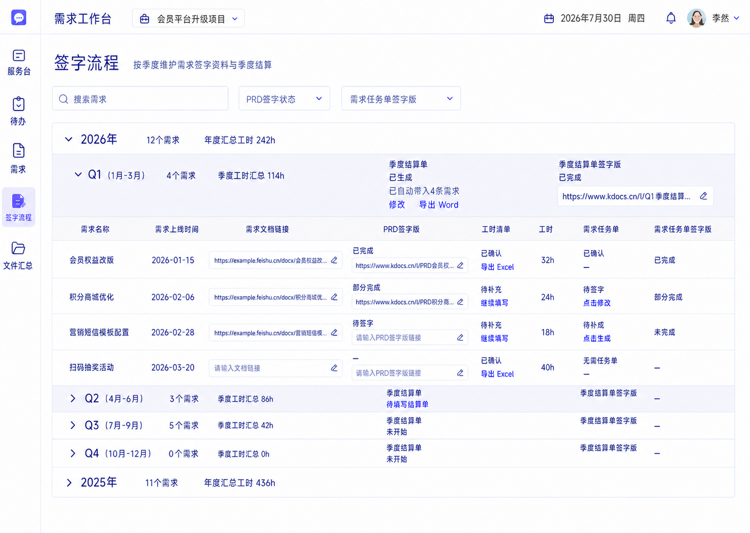 签字流程界面